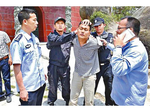 梁漢豹周日被警方擒獲。