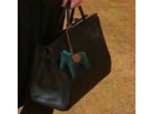 女傭偷走的另一黑色愛馬仕Birkin包包，價值1萬2000元。（李榮達提供）