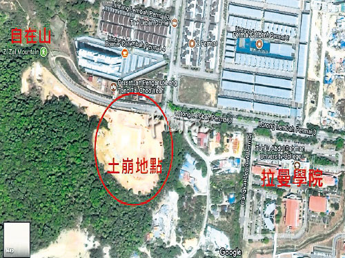 案發地與拉曼學院檳城分院非常接近。