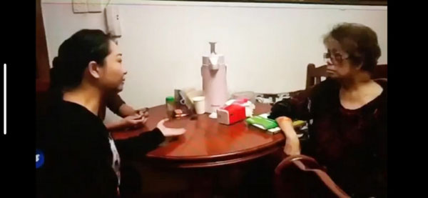 陳媽媽與自稱契女對話的短片。