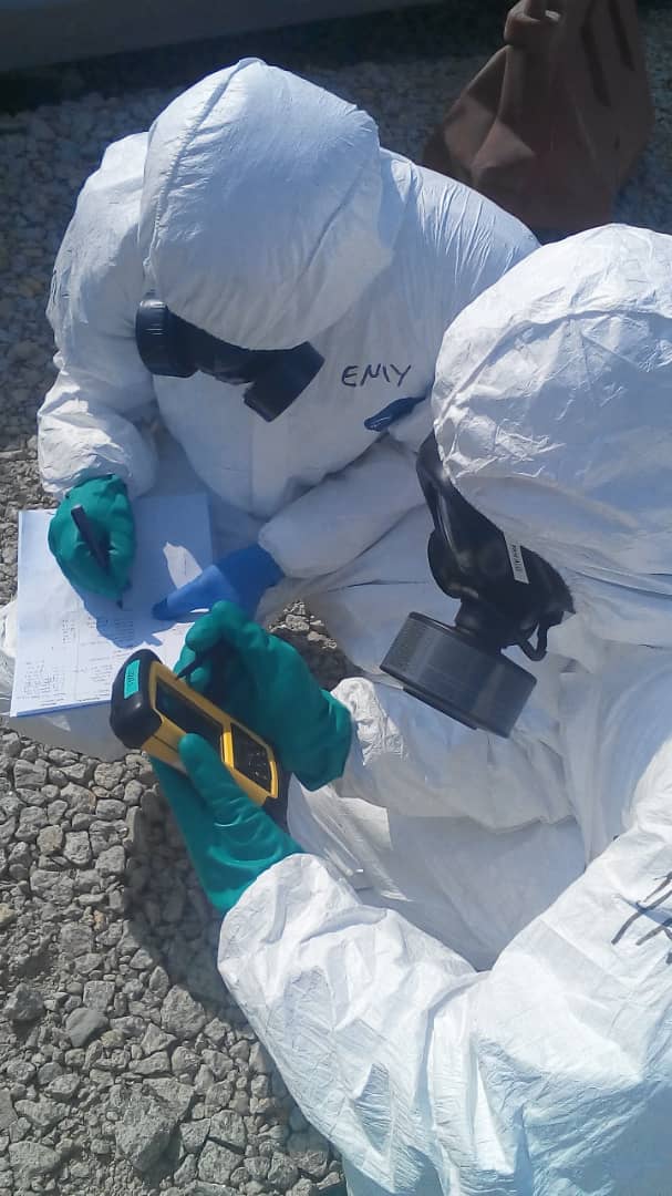 隶属陆军皇家工兵团第12中队的化学、生物、放射性和核应对部队，正在巴西古当协助当局检测有害化学物质和进行清理工作。