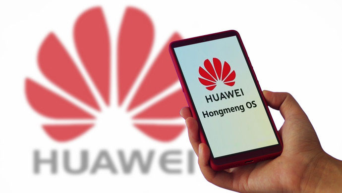 华为鸿蒙操作系统的手机。(示意图)