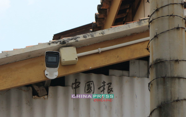 青云亭在建筑物外安装的电眼。