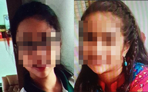 其中两名失踪的女孩为新加坡籍的郭熙蕾（左）和美国籍的奈拉（右）。 