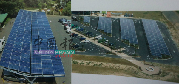 根据设计蓝图，泊车场将装上太阳能板。