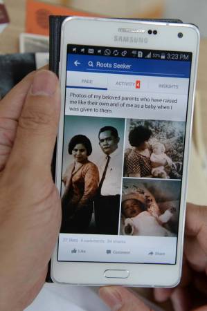 法米萊斯所設的“尋根者”面子書專頁,獲熱烈反應。