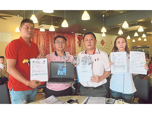 ■黃田志(右2)將全力援助女嬰父親,向托兒所負責人採取法律行動;左起為蘇仁強、丘欽翰和王靜紝。