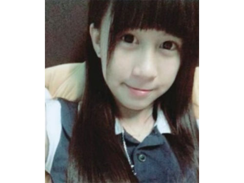 警方正寻找失踪女生郑新怡（译音、14岁）。
