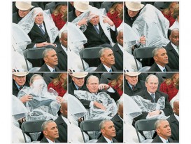 特朗普就職典禮下雨 這位前總統不會穿雨衣？