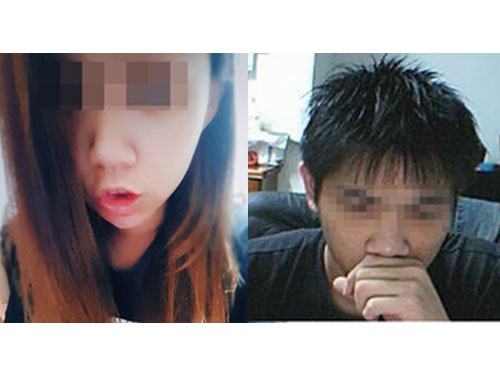 蔡女（20歲，圖左）被同居的蘇姓男友（30歲，圖右）掐死。（圖：蘋果日報）