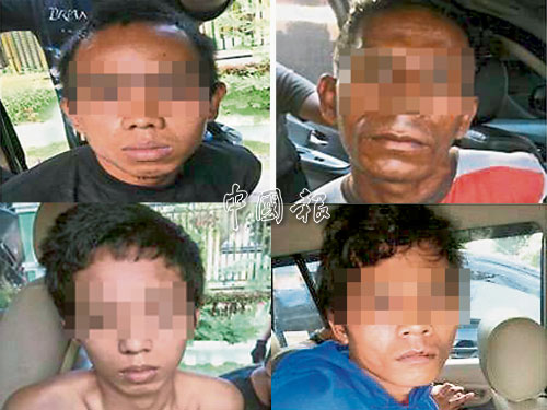 印尼警方在峇淡島營救女肉票后，當場逮捕4名負責禁錮她的印尼籍嫌犯。