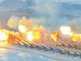 史上最大火炮軍演  朝鮮展示軍事實力