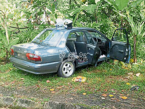  匪徒駕駛的轎車，經證實是在隆市旺沙瑪朱報失的失車。