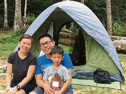 陳彩虹與先生帶5歲的兒子去年參加“有你真好”大自然親子營，意猶未盡今年再來。