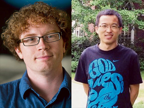  布朗大學行星科學教授拉夫米利肯(左)和華裔研究人員李帥（右）。（互聯網）
