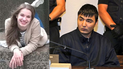 拉登貝格（左）去年慘遭哈瓦里（右）先姦後殺，在供證時，哈瓦里竟表示：“我看她長得那麼正，就一直想跟她做愛......。”（圖：互聯網）