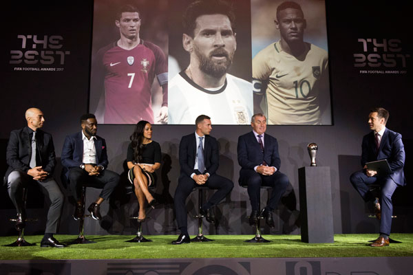  國際足聯宣布2017年世界足球先生3位候選人。（歐新社）