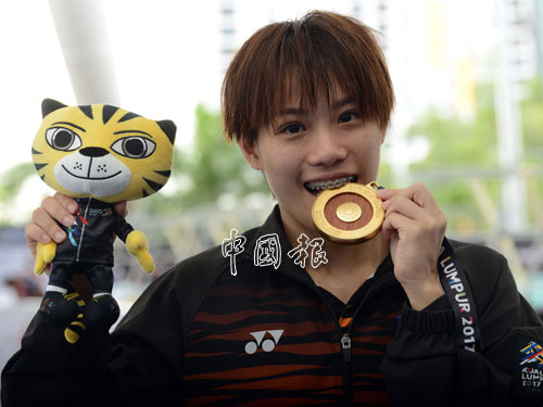 吳麗頤贏得8月吉隆坡東運會金牌。（本報檔案圖片） 