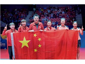 世界乒乓錦標賽‧3比1挫日本 中女4連冠