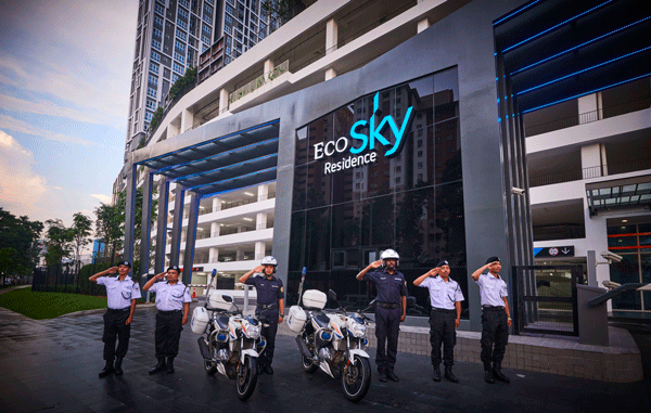 Eco Sky不止具備24小時保安措施，更設有專業的巡邏隊，提供住戶優質的生活環境。