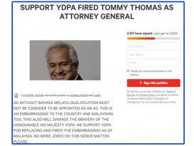 不諳馬來語不應任總檢長？ 網友發動請願促開除湯米