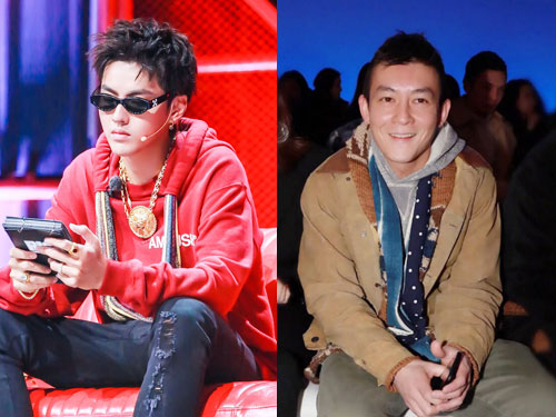 左：吳亦凡在《中國新說唱》的評語常掀起模仿潮。 右：陳冠希諷網友不懂跟風。