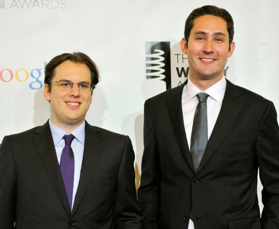 Instagram两位创办人克里格（左）和希斯特罗姆，已呈辞离开面子书。路透社