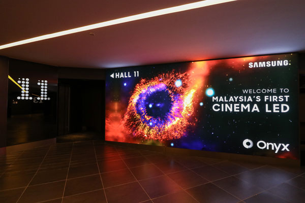 谷中城的GSC 11号影厅引进全马第一个 Onyx戏院LED荧幕，观赏电影的体验再度升华。