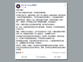 反驳刘镇东“煽动论” 马华不像行动党当“静静党”