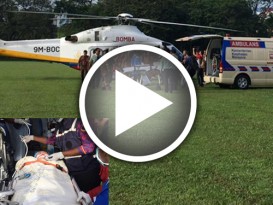 消拯局直升機  助女病患返檳搶救