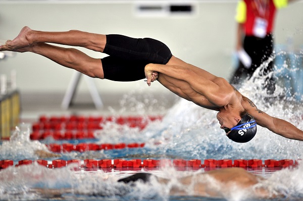 大马残障游泳选手加默里。（马新社）