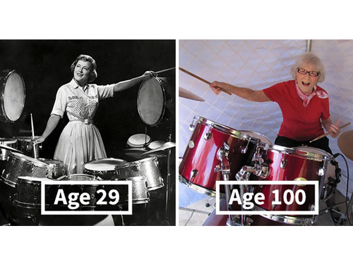 29岁和100岁时的维奥拉。