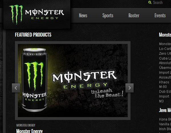 俗称“魔爪”的Monster Energy，是2002年推出市面的能量饮料。