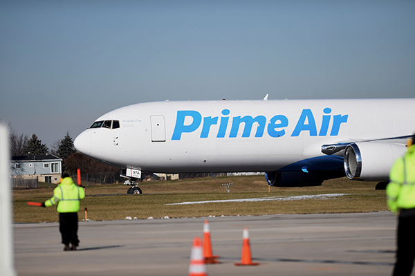 美国亚马逊“Prime Air”货机示意图，非此次失事班机。（图／路透社）