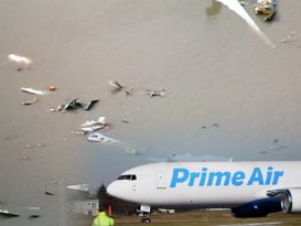 亚马逊Prime Air失事  波音767货机坠毁海湾　3人失联