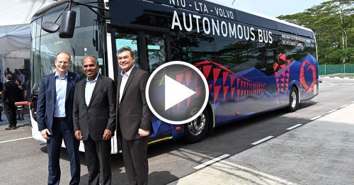 全球首辆 无人驾驶电动巴士 在新加坡展开测试