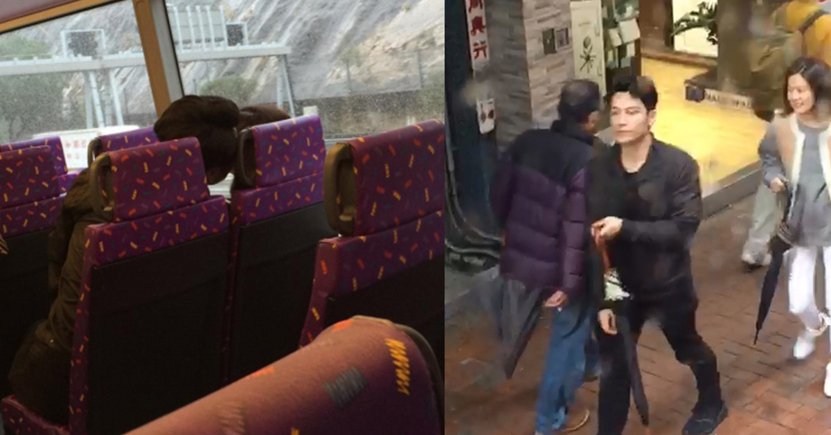 香港民众拍到黄文迪与女友人在巴士上头贴头很亲密及逛街的照片。图/苹果