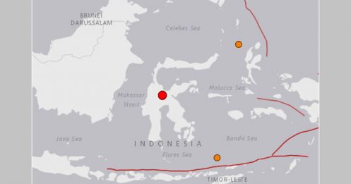 印尼蘇拉威西島5.4級地震 未發布海嘯警報