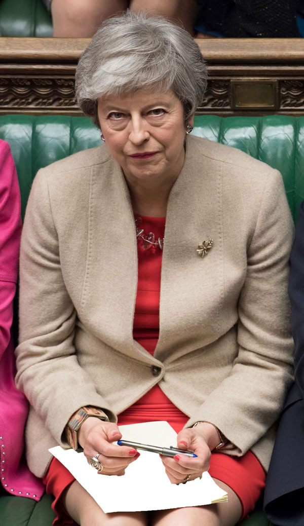 英国首相特丽莎梅的脱欧协议第三次遭到国会否决。