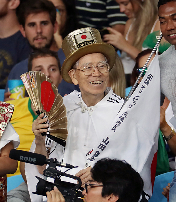 山田先生2016年在巴西里约奥运会的档案图片。