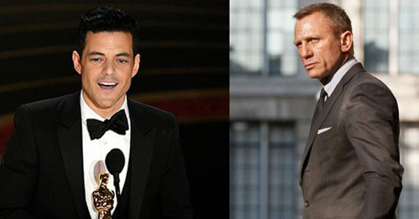 雷米马利克（左）传将参演《007》新戏《Bond 25》，与“007庞德”丹尼尔克力（右）互尬演技。