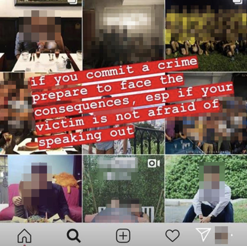 马芸在Instastory限时动态公布偷拍视频男生的Instagram户头。（取自网络）