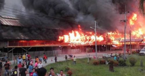 数百原住民无家可归 峇贡水坝附近长屋失火