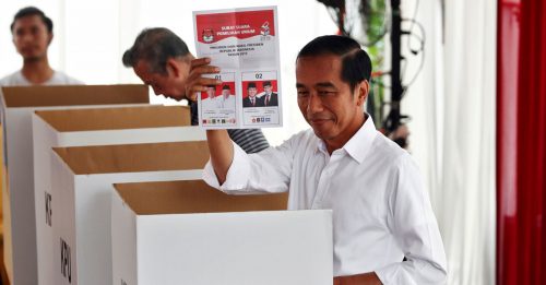 印尼大选初步结果 佐科威领先 连任在望