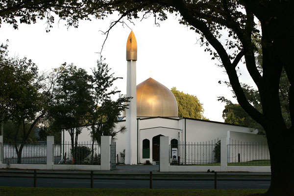 基督城上月15日发生枪击案的艾诺清真寺。