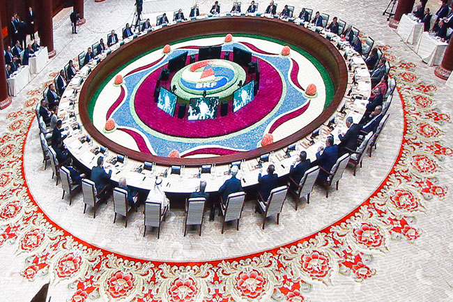 “一带一路”论坛圆桌峰会周六在北京雁栖湖开幕，有多国领导人参与。（美联社）