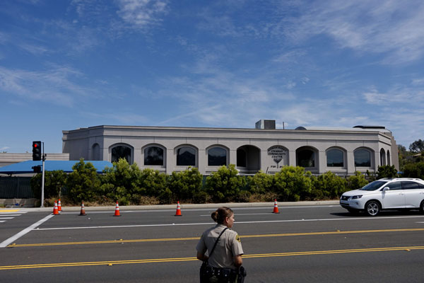 美国加州圣迭戈一所犹太会堂周六早上发生枪击案。（美联社）