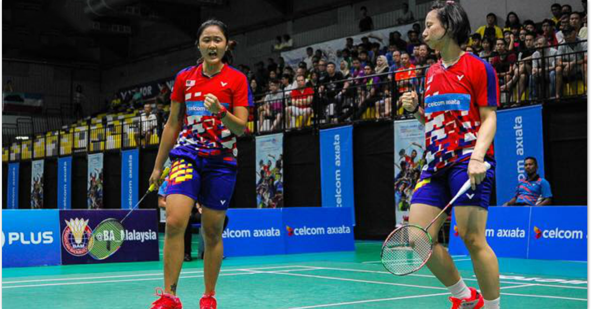 林秋仙（左）与张清玉打进2019年亚洲羽球锦标赛女双16强。（档案照）