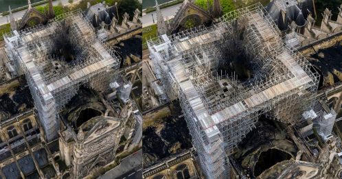 巴黎圣母院起火点 调查：可能位于塔尖下方