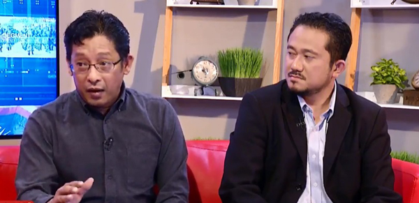 邱武英（左起）及莫哈末莱米做客“马新社”访谈节目。（截图取自“马新社”YouTube频道）